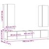 TV Wall Cabinets 5 pcs Artisan Oak Wood Based Material