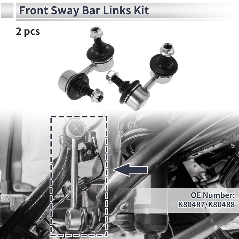 X Autohaux Front Stabilizer Bar Links No Bushing for Acura RSX 2002-2006 No.K80487/K80488