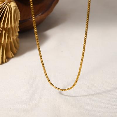 Wind Gold-Plated Stainless Steel, Fine Snake Chain, Single-Layer Necklace, Non-Fading Necklace, Titanium Steel Jewelry