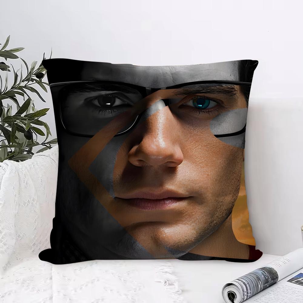 

Henry Cavill Cushion Cover Anti-dustmite Pillowcase Invisible Zipper Silky Short Plush Sofa Cushion Cover 30cmx30cm