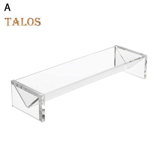 Clear Acrylic Cookie Tray Modern Design BAP-Free Round Rectangular Appetizer Serving Tray for Bread Fruits