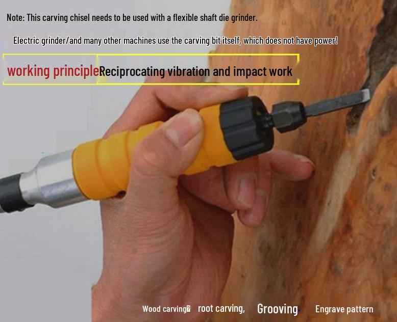 Electric Woodworking Carving Knife Set with Flexible Shaft and Grinder