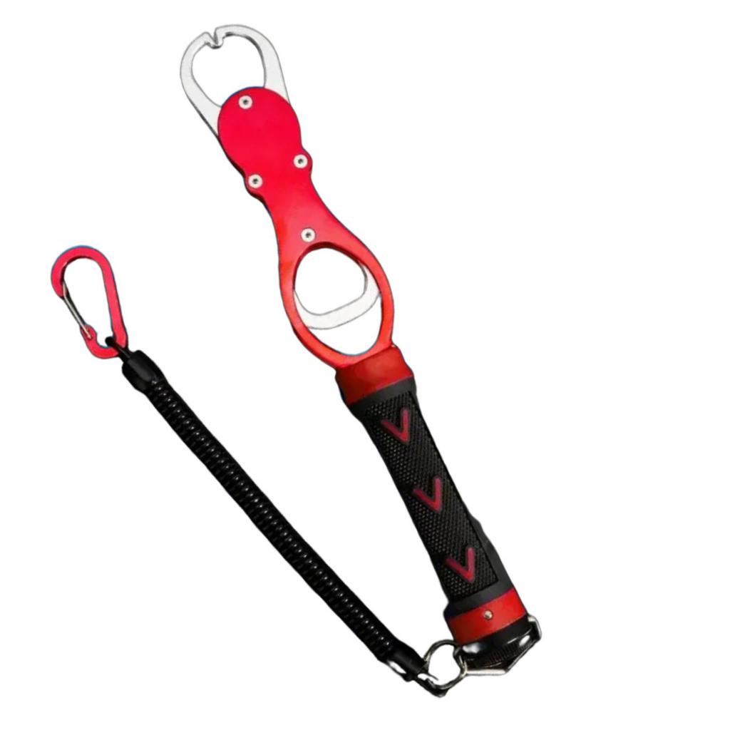 Aluminum Alloys Fishes Lip Gripper with Scale Fishes Grabber Clip Controllers Clamps Professional Fishing Control Tool