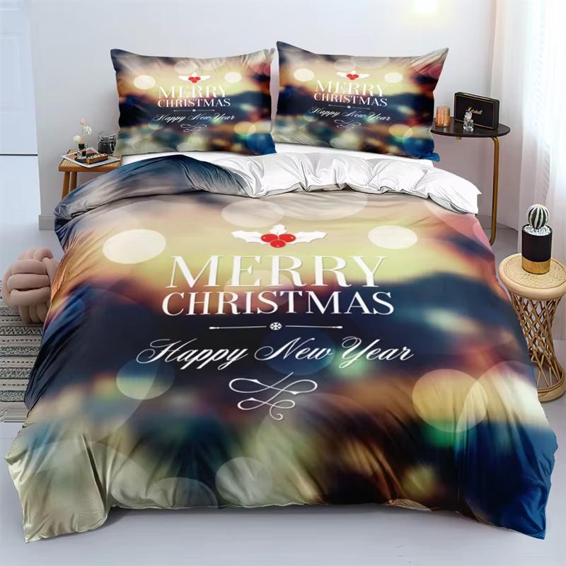 Comforter Merry Christmas Bedding Set Full Twin King Queen Comforter Microfiber Christmas For Boys Teens Bedroom Decor