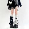 Punk Style Leg Warmers Star Pattern Thigh High Socks Japanese Style Boot Cuffs  Kawaii Style