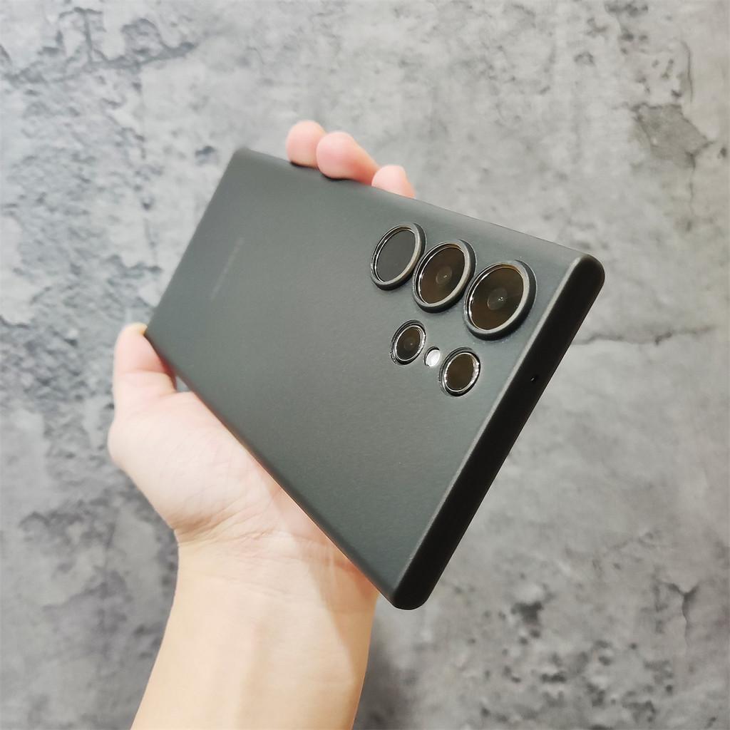 Samsung S24 Ultra 0.3mm Super Slim Micro Frosted Hard Phone Case for Samsung S23 Ultra Galaxy S24+ S24 Full Coverage Anti-Yellow Matte Cover