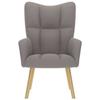 VidaXL Chaise de relaxation Taupe Tissu, chaise, fauteuil relax, fauteuil relax en tissu, chaise de salon, chaise en tissu, 4016773