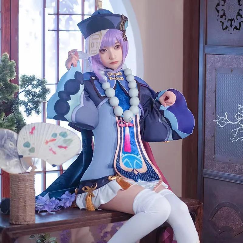 Game   Project Qiqi Cosplay Costumes Anime Figure Vestido Zombie Girl Dress Halloween Costumes for Women Suit Wig