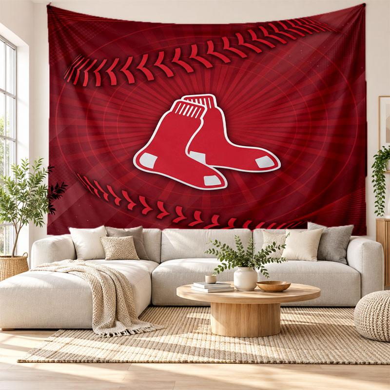 Boston Red Sox Wall Tapestry, Soft Fabric Wall Hanging, Decorative Backdrop For Bedroom Home Wall Art