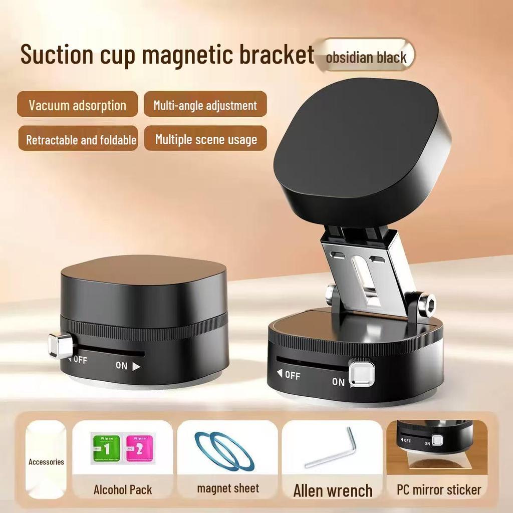 Magnetischer Vakuum-Saug-Autohalter mit drehbarem und klappbarem Anti-Shake-Ständer