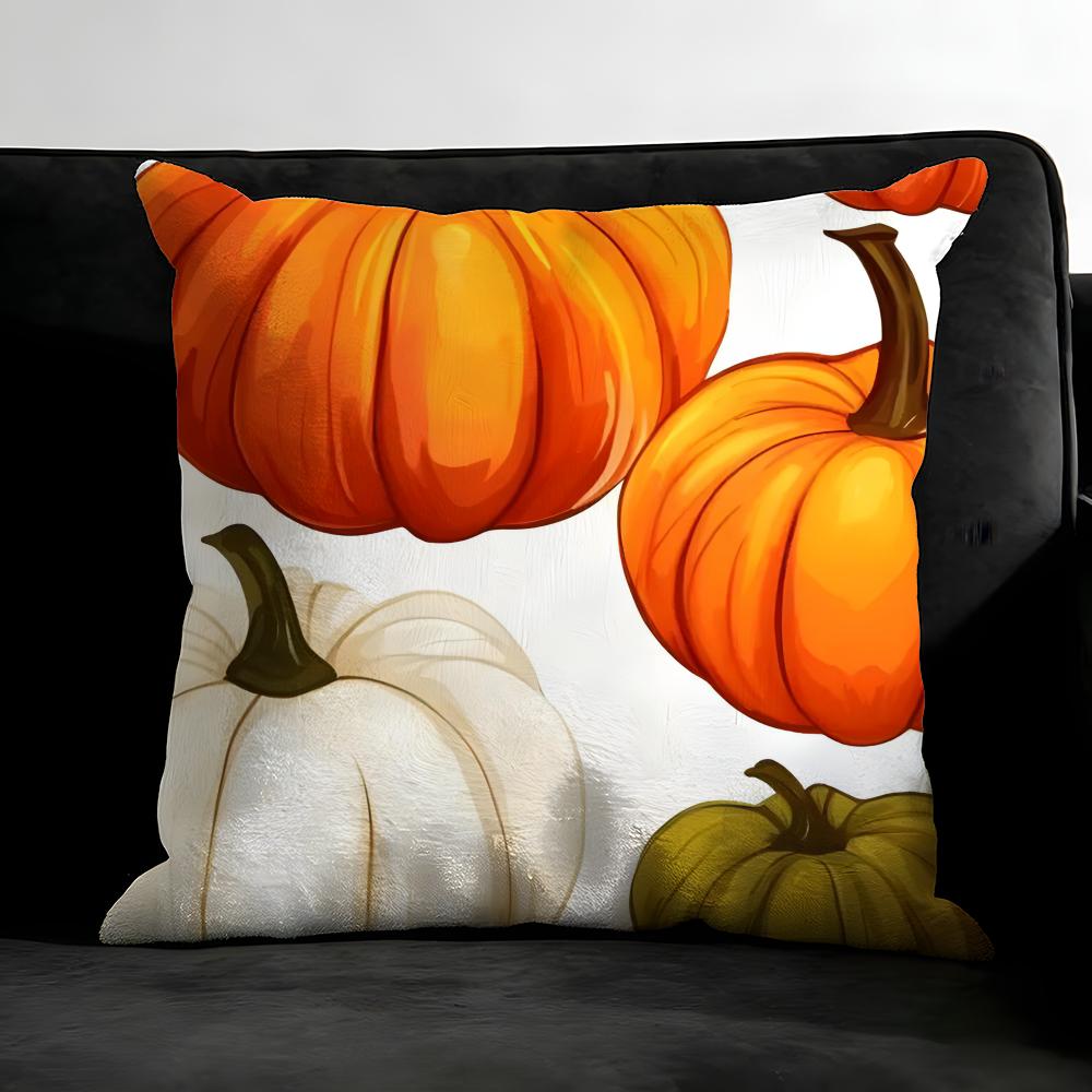 Pumpkin Cushion Cover Pillowcase Ultra Soft Skin Friendly Fabric Cloud Like Comfort & Concealed Zipper