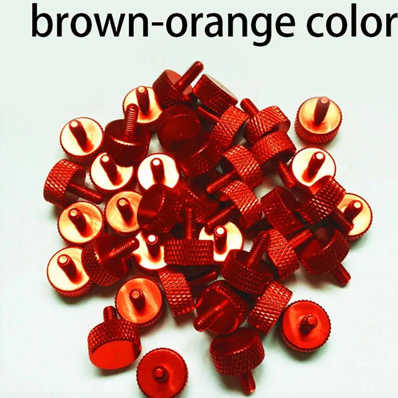 2pcs M3 M3.5 M4 M6 Colourful Aluminum Alloy Thumb Screw Flat Cylindrical Head Hand Tighten Bolt DIY Computer Case Anodizing