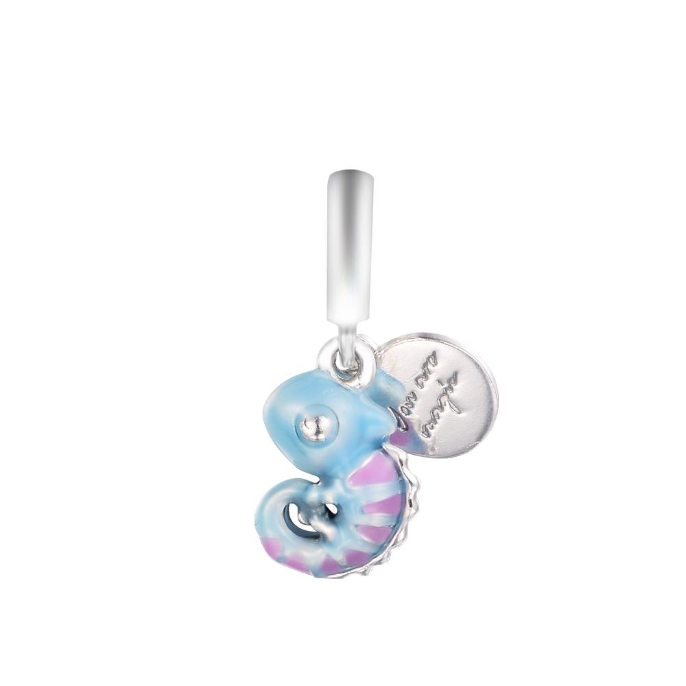 Fits Europe Bracelet Femme 925 Sterling Silver Colour-Changing Chameleon Dangle Charm Beads for Women DIY Jewelry Making