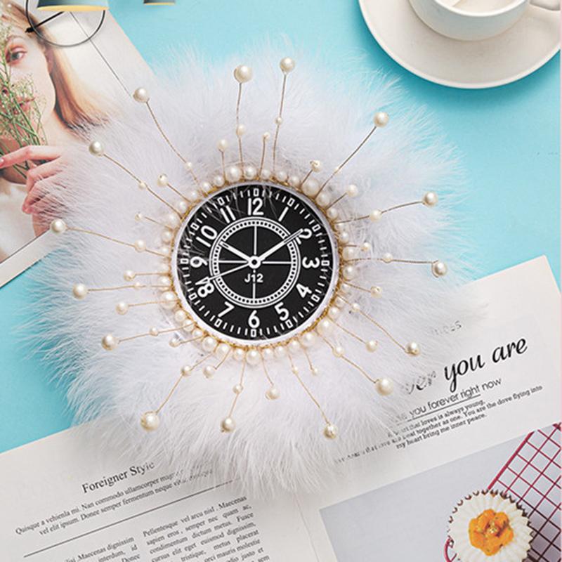 INS Decor Pink/White Feather Pearl Car Anti-slip Mat Console Ornament Storage Pad Cute Auto Accessories Female Car Interior