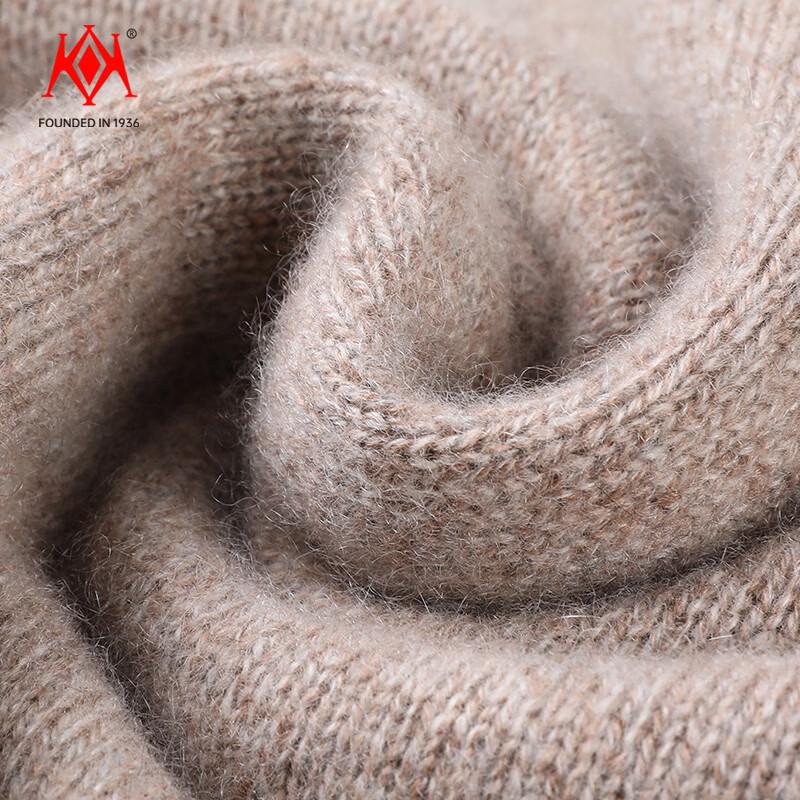KaiKai Men's 100% Cashmere Jacquard Half-High Neck Sweater