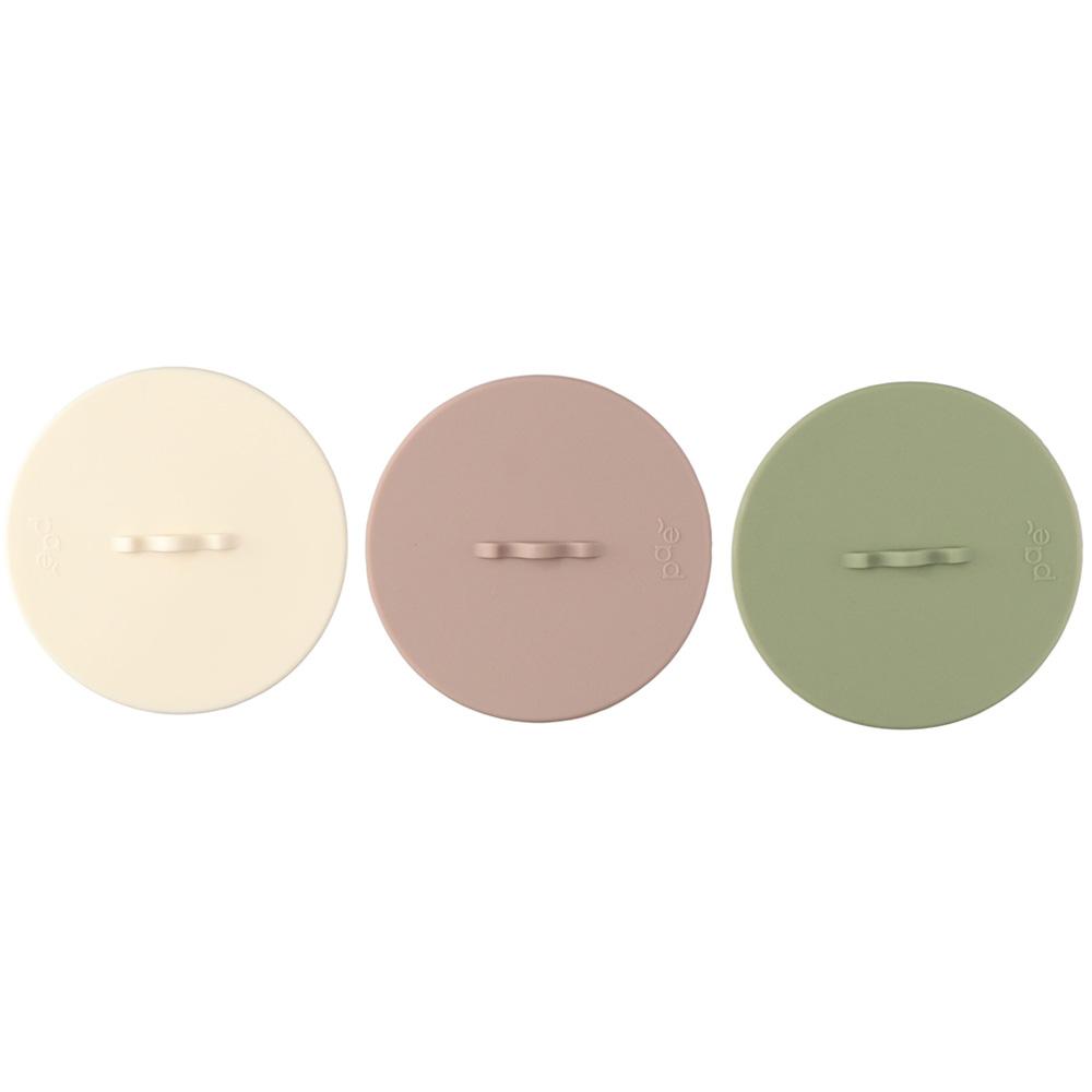 Set of 3 with Teaspoon Holder Silicone Cup Covers Round Hot Cup Lids Cute Mugs Lids Coffee Tea