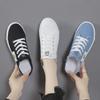 New Casual Flat-soled Single Shoes Female Fashion Student Round Head Cloth Lace-up One Foot and Half Slippers