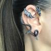 Retro Punk Gothic Flying Dragon Ear Studs for Men Women Exaggerated Style Earrings Jewelry