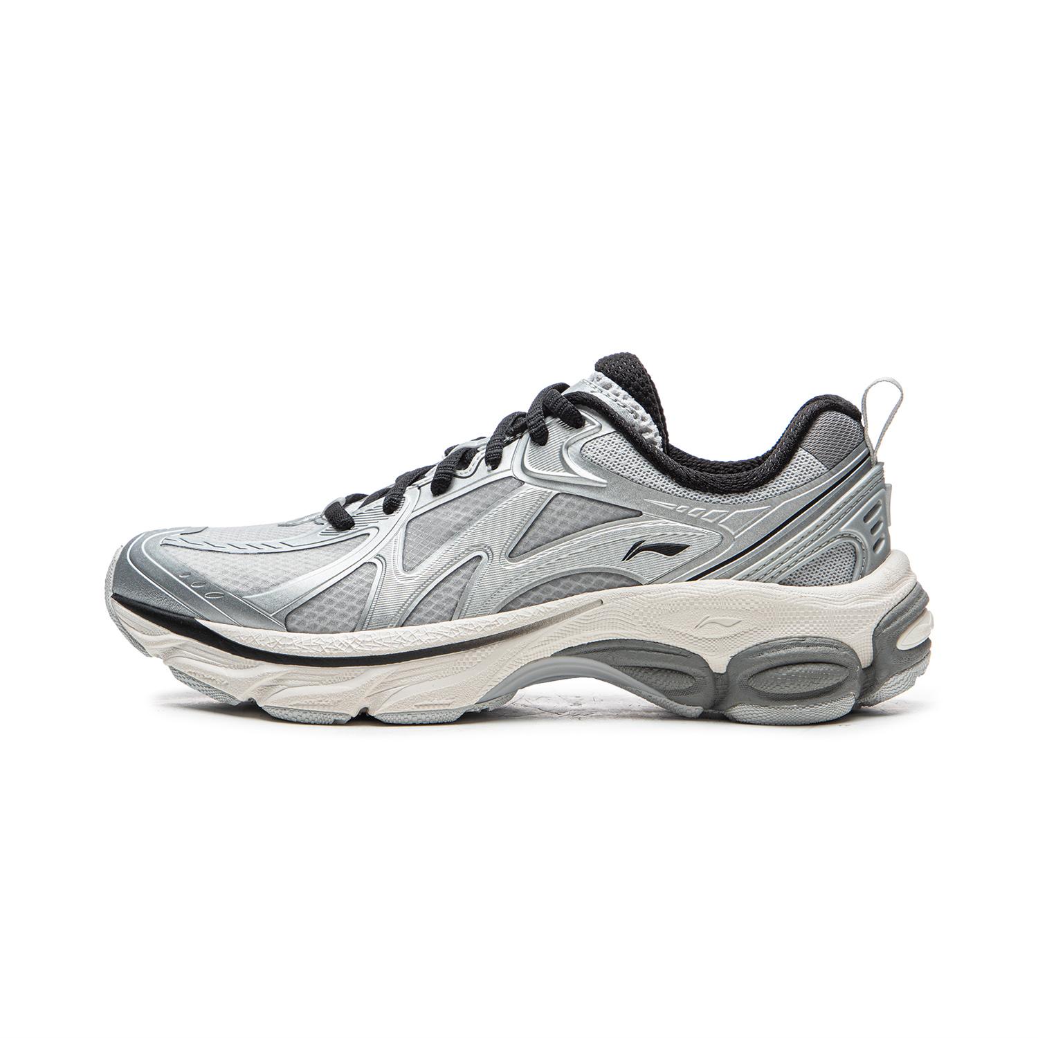 Li Ning Fuyao Boom V2 Cushioning Slip Resistant Abrasion Resistant Rebound Low top Running Shoes Women s Silver Gray ARXW020-2 35
