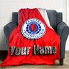 Name Custom Rangers Fc Print Flannel Blanket High Quality Warm Comfortable Cover for All Seasons Perfect for Gifts Home Decor