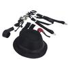 8 Pieces 1920s Grandpa Old Man Costumes Set with Suspenders Hat Watch Pipe Bow Tie Glasses Beard Kids 100 Days School