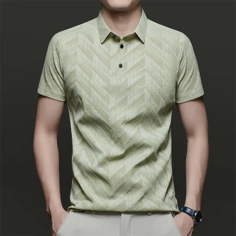 Sommer Herren Atmungsaktives Klassisches Schwarzes Kurzarm Poloshirt