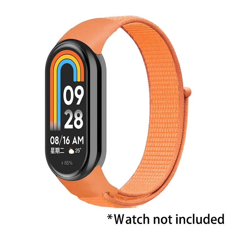 Nylon Loop Strap for Xiaomi Mi Band 9 8 7 6 5 4 3 Breathable Wristband Smartwatch Bracelet Sports Pulsera Watchband Miband 9 NFC