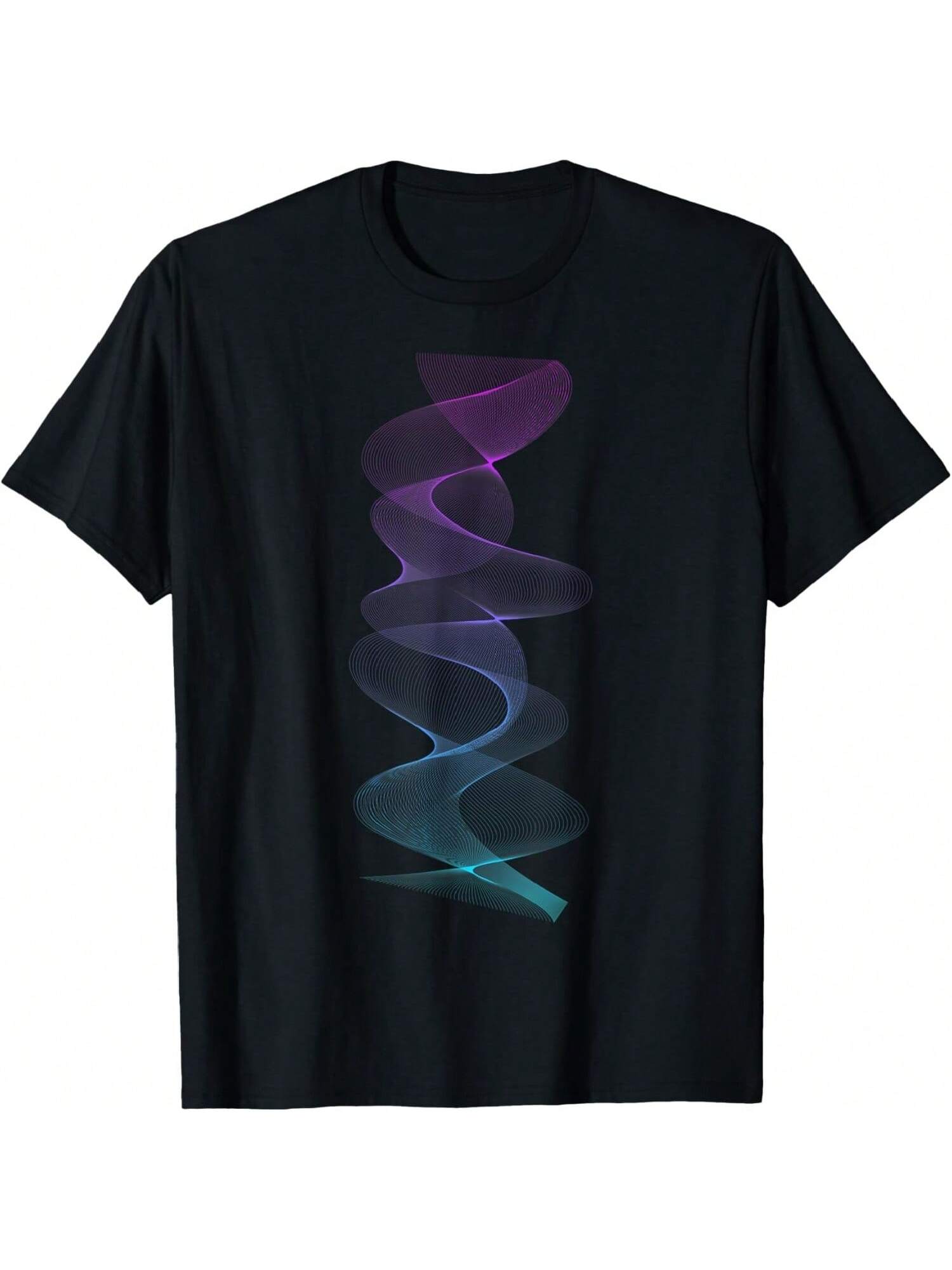 Abstract Vector Smoke Geometry Pattern Fractal T-Shirt S разноцветный