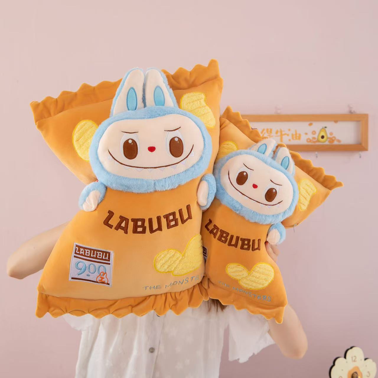 

Labu doll weird flavor convenience store potato chips snack pillow sofa ornament pillow POP MART doll 30*40
