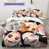 Demon Slayer Pattern Bedding Quilt Set  Home Decoration  Gift (1 * duvet cover + 2 * pillowcase  without core)