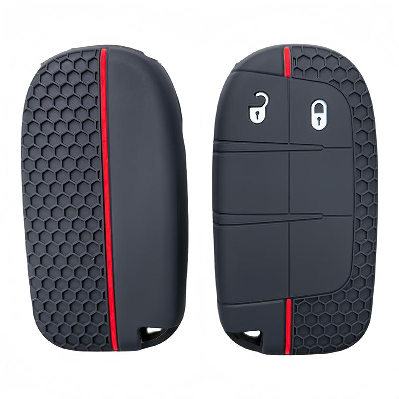 2 3 Buttons Silicone Key Case Cover For Jeep Cherokee Compass Renegade Fiat 500X Dodge Charger Dart Chrysler 200 300 Fob Shell