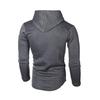 Men's Jacquard Patchwork Zipper Hoodie - Round Neck, Long Sleeve, European American Style