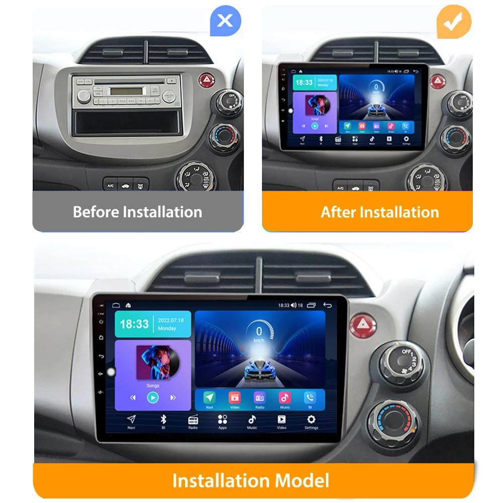 10,1" Android bilstereoradio for HONDA FIT JAZZ 2007-2013 Multimediaspiller for bil DVD-høyttalere Hovedenhet Audio WIFI 1+16GB