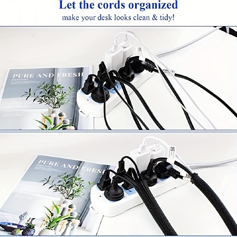 Nylon-Kabelhülle Untertisch-Kabelmanager, Homeoffice-Kabelmanager und -schutz, Haustierbiss-Schutz Computer-Kabelhülle