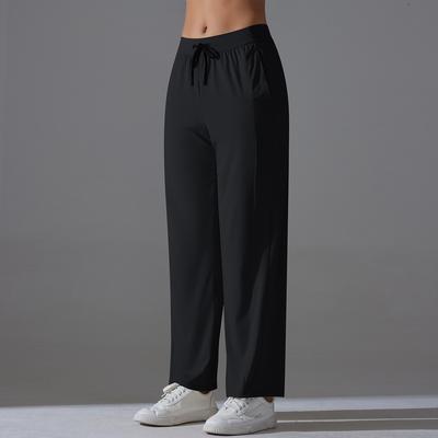 Summer Cold Silk Cool Sunscreen Pants Loose Breathable Sweatpants Light Casual Outdoor UV Protection Fitness Pants Women
