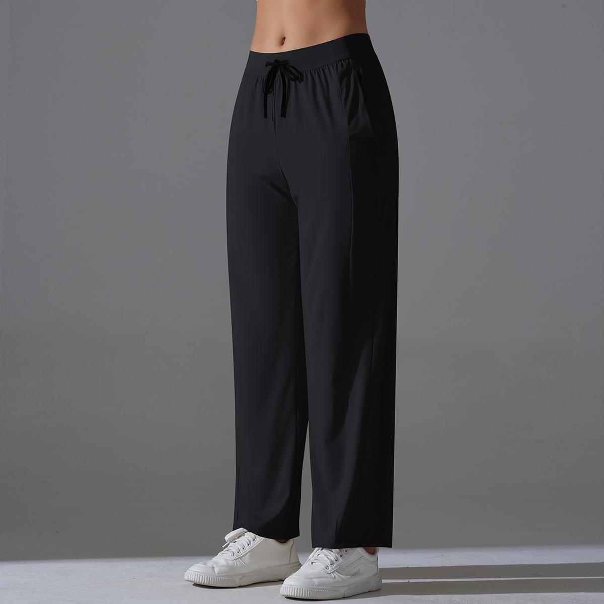 

Nylon original yarn ice silk cool yoga pants slim-fitting sunscreen pants women s summer UV protection breathable sunscreen clothing women M