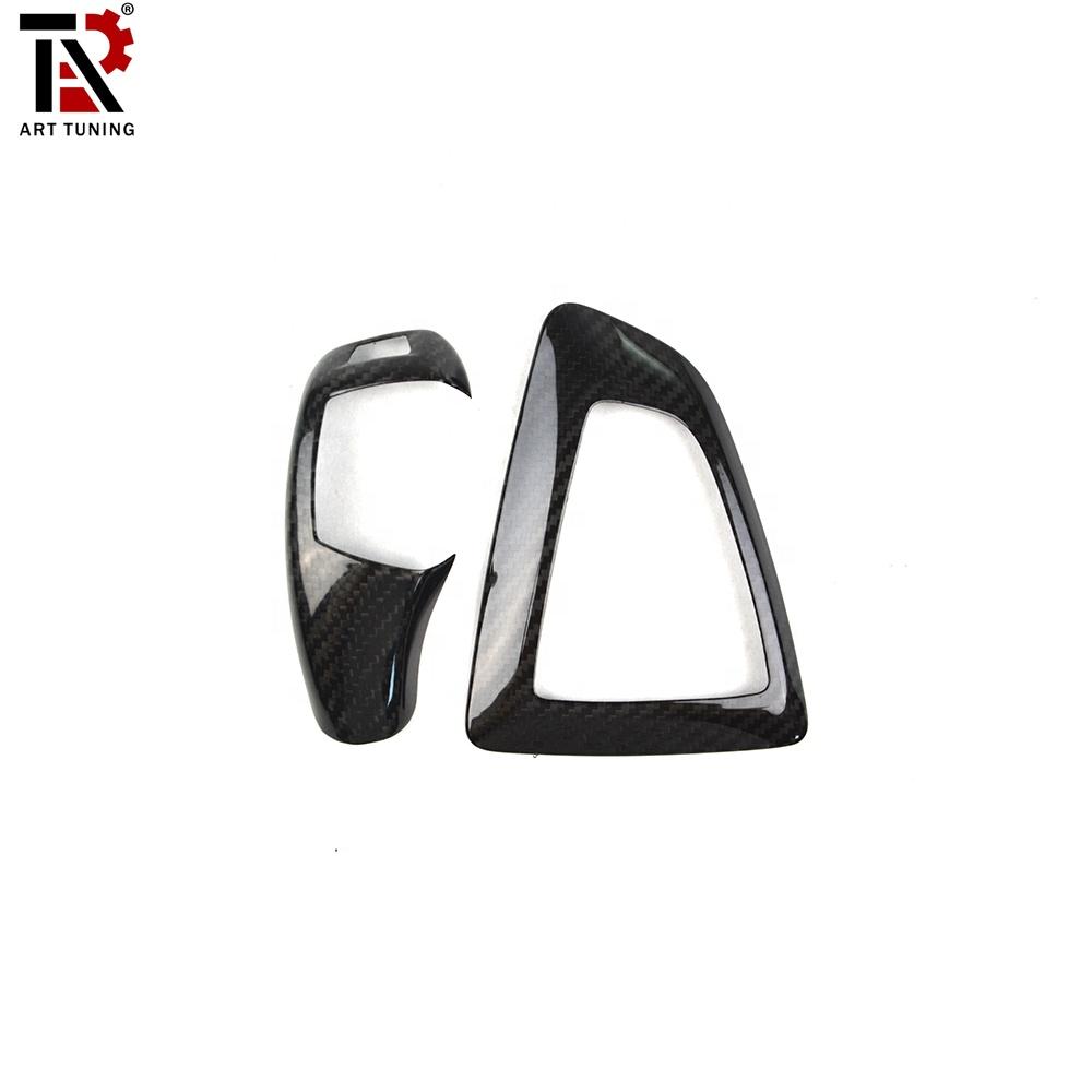 Carbon Fiber Gear Shift Knob Gear Panel Frame Cover for BMW F30 RHD
