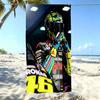 1 Stück V-Valentino R-Rossi 46 Motogp Strandtuch Mikrofaser Weich Schnelltrocknend Vr46 Racing Print Badetuch Für Fans Schwimmen Outdoor