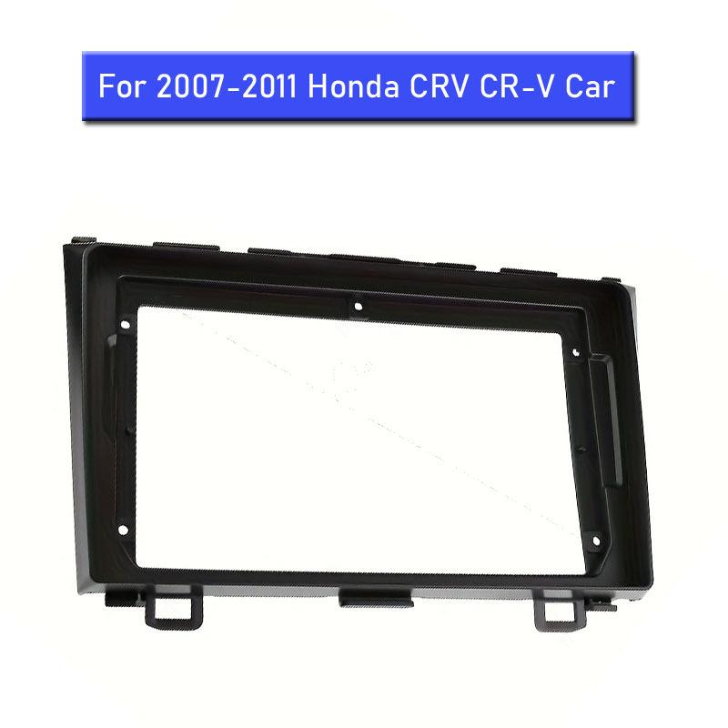 2 Din Audio Panel, Suitable for 2007-2011 Honda CRV Dashboard Trim Frame Kit, No Battery, Panel Design Durable Plastic