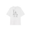 MLB Los Angeles Dodgers Printed Graffiti Logo Loose Fit Short Sleeve T-Shirt Unisex T-Shirts Ivory 3ATSX0543-07IVS