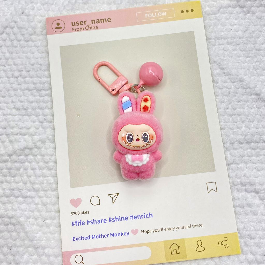 Flocking Pony Cart DIY Resin Accessories Mobile Phone Chain Bag Hanging Tide Play Blind Box Bag Desktop Ornament