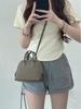 2024 Genuine Leather Mini Goatskin Crossbody Bowling Bag for Women