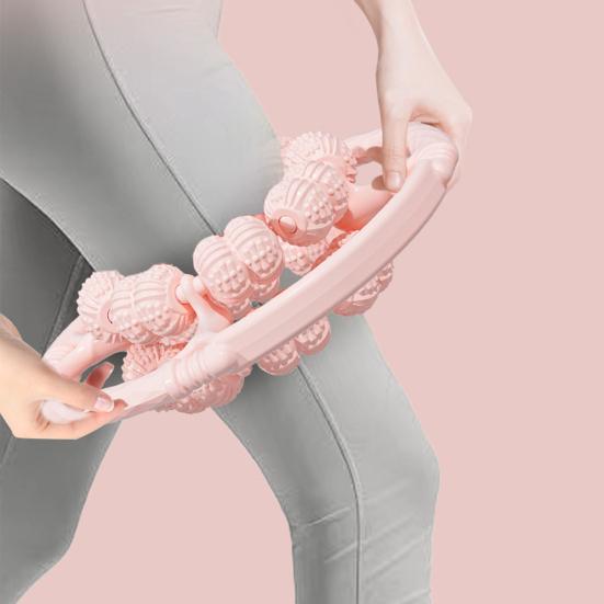 Muscle Roller for Legs 32 Wheels Circular Leg Clamp Manual Leg Roller Massage Tool for Arm Leg Calf Thighs