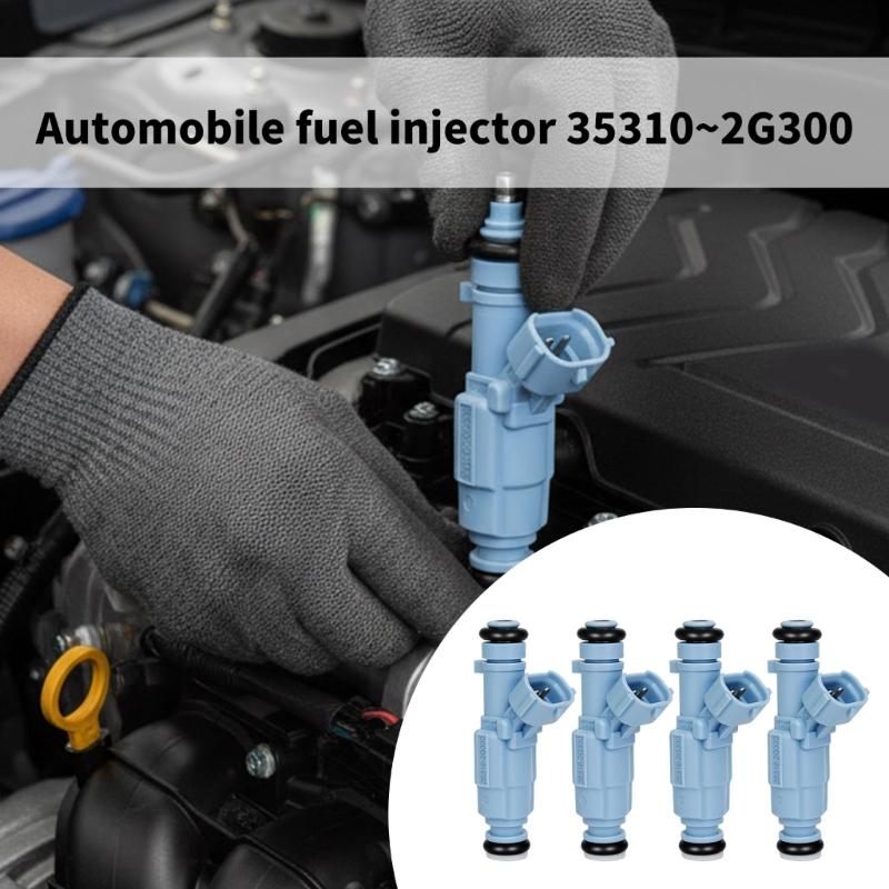 4 Pieces 35310-2G300 Fuel Injection Nozzles ABS Construction Optimized Fuel Sprayer Pattern Smooth Acceleration