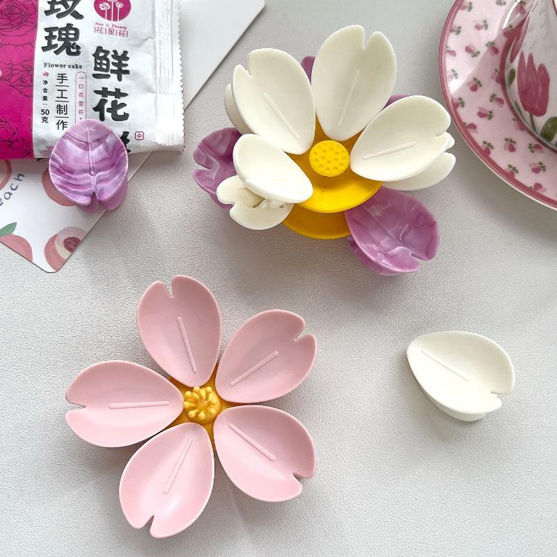 1 Set Magnetic Refrigerator Household Snack Single/Double Layer Fixed Tongs 5/10 Petals Food Creative Lotus Sealing Clip