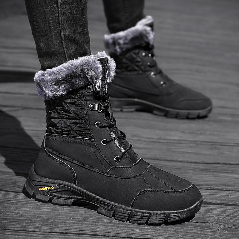 Fashion Men's high top shoes Warm autumn and winter comfortable styles Black Outdoor High quality shoes Plus Size 38-47 Hot selling