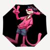 1pc Pink Panther Automatic Umbrella   8 Rib Portable Folding Black Iron Frame for Outdoor, Beach, Travel, Beach Umbrella 177