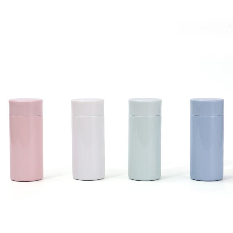 Compact Pastel Pocket Thermos 200ml Double Wall Vacuum Insulated Stainless Steel Cup Women Men Travel Office