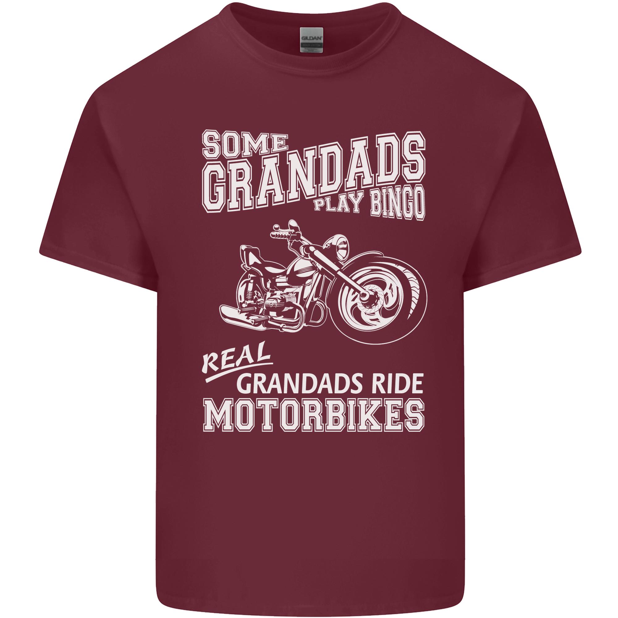 Some Grandads Play Bingo Real Grandads Ride Motorbikes Unisexs Light Cotton TShirt S