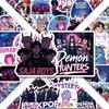 50pcs New KPop Demon Hunters Movie Stickers Cool Graffiti Waterproof Decals Children's Toys DIY Scooter Diary Scrapbook